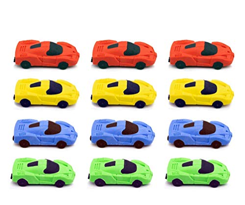 36 Pcs Racing Car Pencil Eraser Set for Kids Childrens Gifts Party Favor Classroom Rewards Racing Car