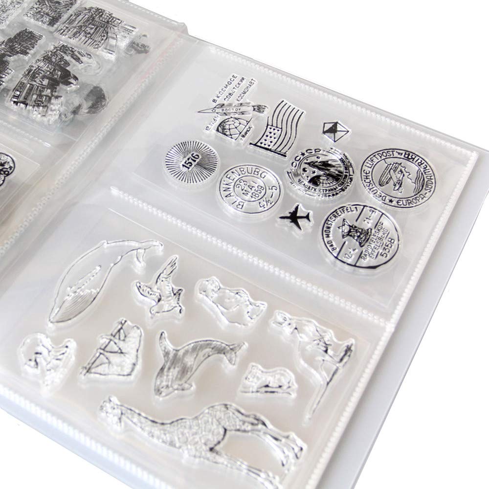 arriettycraft Clear Stamps Storage Cutting Dies Storage Paper Craft Keeper Cards Storage Photo Storage Storage Keeper Cards Folder Storage for DIY Scrapbooking Arts Crafts Collecti