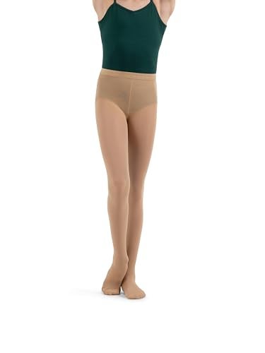 Capezio girls Hold & Stretch® Footed Tight - Girls Tight, Caramel, Large US