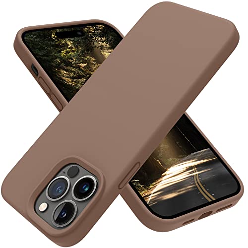 OTOFLY Designed for iPhone 14 Pro Case Silicone Shockproof Slim Thin Phone Case for iPhone 14 Pro 61 inch Light Brown