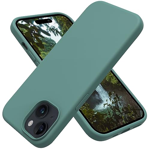 OTOFLY Designed for iPhone 15 Case Silicone Shockproof Slim Thin Phone Case for iPhone 15 61 inch Pine Green